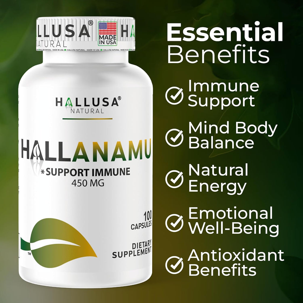 Anamu Orgánico 450 mg - Raíz de Petiveria Alliacea - 100 Cápsulas - Hallusa Natural