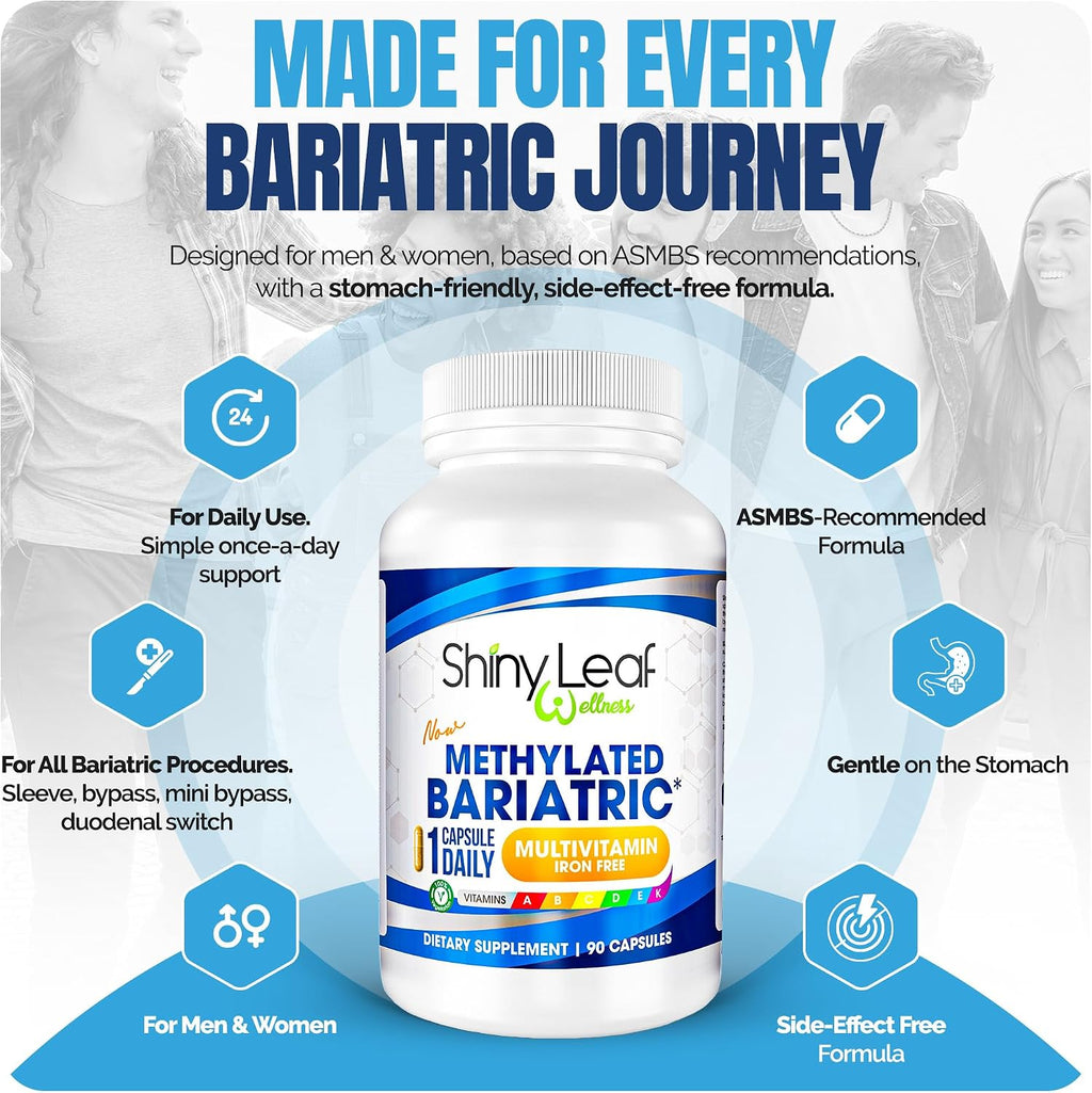 Shiny Leaf Multivitamínico Bariátrico Sin Hierro - 360 Cápsulas