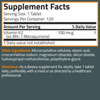 Bronson Vitamina K2 MK-7 100 mcg - 120 Comprimidos