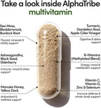 Alpha Tribe Multivitamínico para Hombres con Seamoss, Ashwagandha, Black Seed Oil y Más