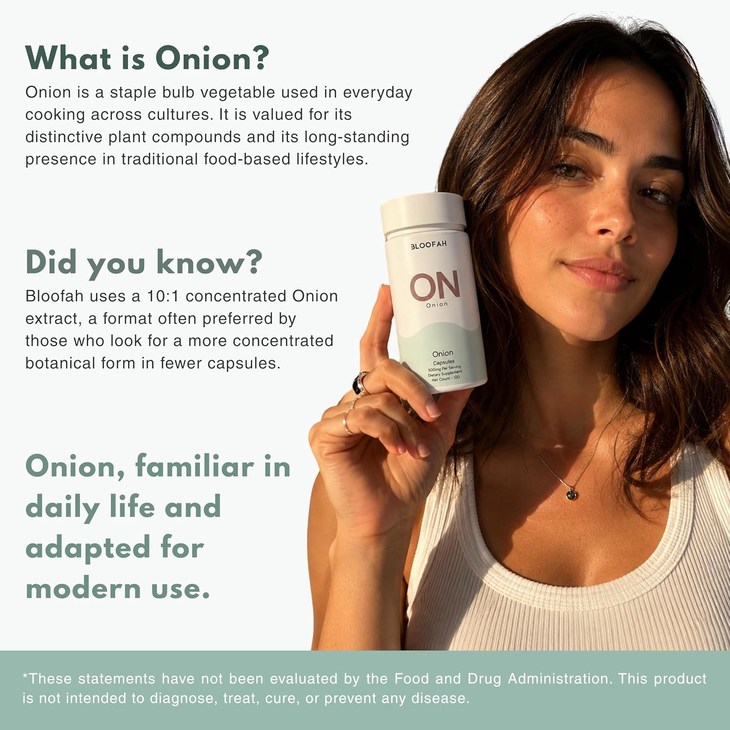 ON Onion Extract Capsules 500mg – (Allium cepa) Botanical Supplement