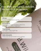 B.WILD Plant-Based Multivitamin Superfood Drink Mix – Refreshing Peach Green Tea – 30 Servings – Vegan, Gluten-Free