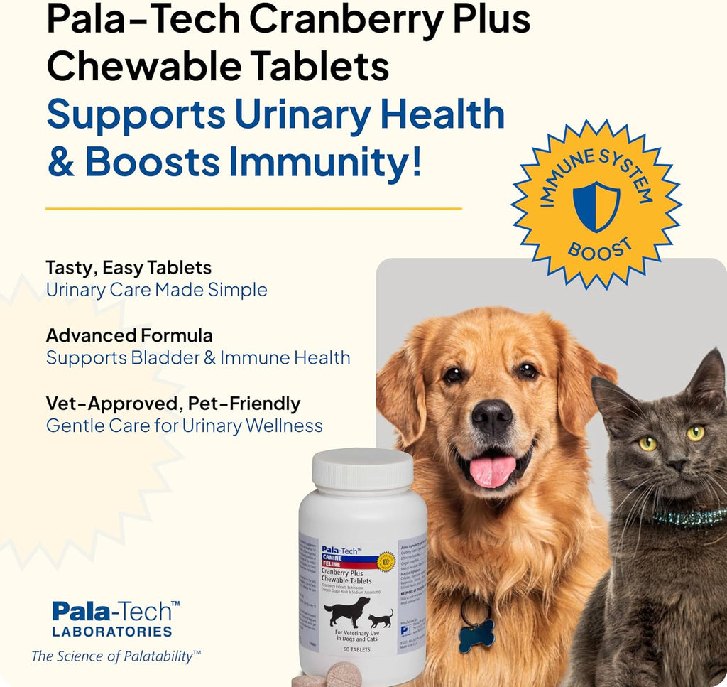 Pala Tech Cranberry para Perros y Gatos - 60 Comprimidos Masticables