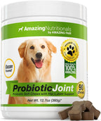Amazing Probiotics for Dogs Eliminates Diarrhea and Gas with Hip Joint Pain Relief, 90 Bacon Soft Chews