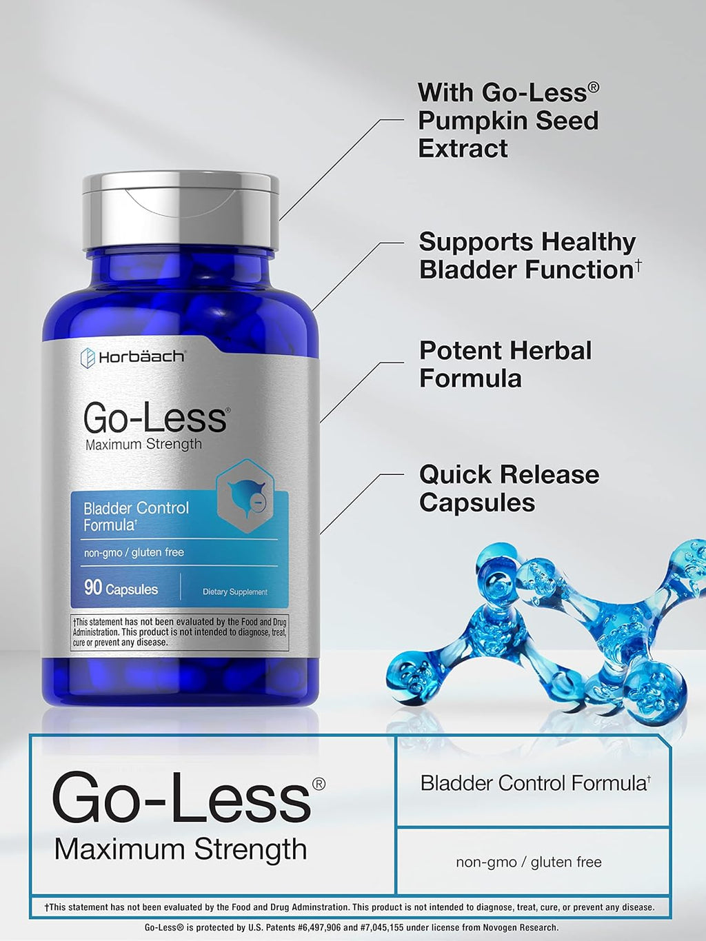 Horbäach Go Less Control de Vejiga - 90 Cápsulas