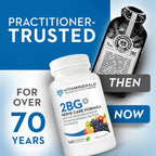 Vitaminerals 2BG+ B Complex Immune Support High Potency B Complex con Mezcla de Frutas y Verduras - 120 Cápsulas Vegetales