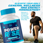 Power Rise Cápsulas - Fórmula Avanzada Natural, 60 Cápsulas para 1 Mes