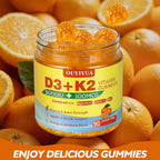 Gominolas de Vitamina D3 y K2 (MK-7) | 5000 UI D3 + 100 mcg K2 | 90 unidades