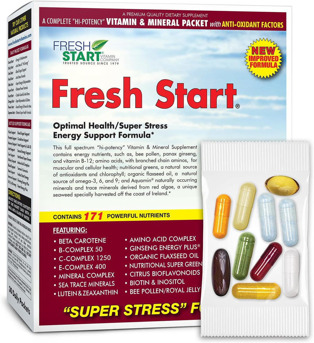 Fresh Start All-in-One Vitamin Pack - Apoyo para Estrés y Ánimo - 30 Días