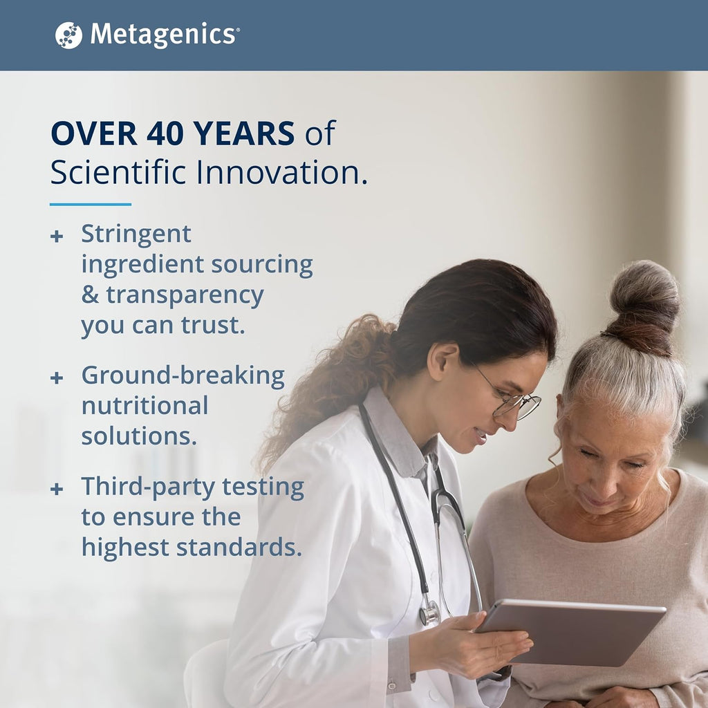 Metagenics HerWellness Recharge Overnight - Apoyo al Sueño Femenino con Magnesio Quelado, Albahaca Sagrada, Zinc y Vitamina C - 60 Comprimidos