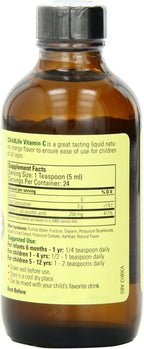 Child Life Vitamina C Líquida Sabor Naranja – 2 Botellas de 118 ml