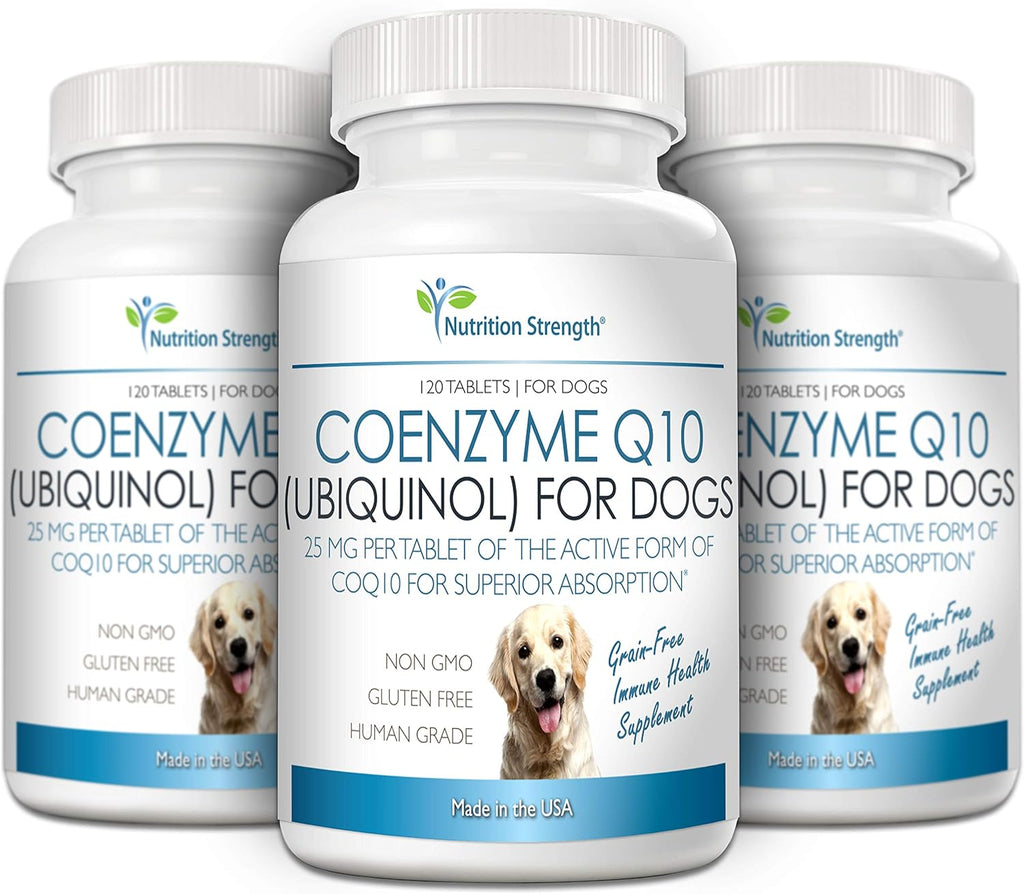 Nutrition Strength Coenzima Q10 para Perros - Ubiquinol, 120 Comprimidos Masticables