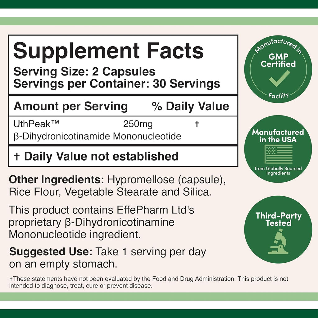 NMNH (NMN Supplement Alternative) - Ingrediente Clínicamente Estudiado de Double Wood