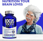Focus Factor Nutrition for The Brain - Suplemento Multivitamínico Completo para la Memoria y Concentración con Vitaminas B6, B12, D, Bacopa Monnieri y Tirosina - 150 comprimidos (Pack de 2)