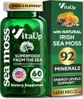 Cápsulas de Musgo de Mar Irlandés Silvestre con Bardana y Fuco - 60 Cápsulas Veganas - VitaUp