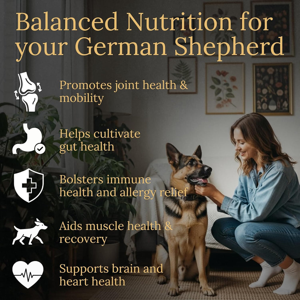 Prestige Breed Multivitamínicos, Nutrición Equilibrada para tu Pastor Alemán, 90 Comprimidos, Sabor a Bacon Real