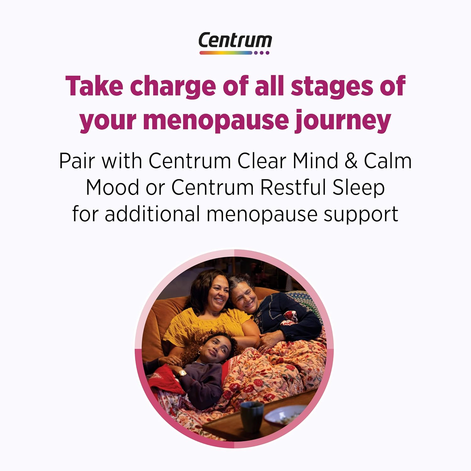 Centrum Menopausia Apoyo Sofocos Multivitamínico Completo con geniVida, 30 Comprimidos