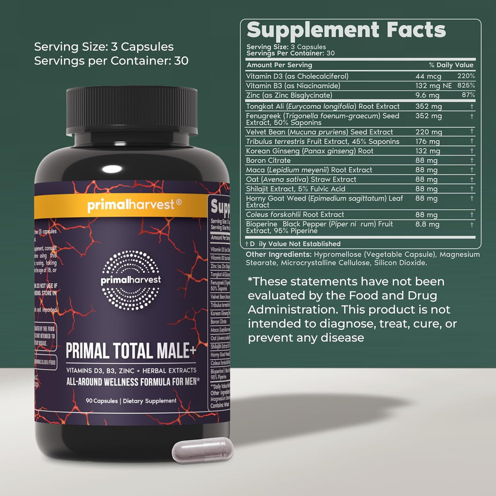 Primal Harvest Total Male+ Multivitamínico para Hombres