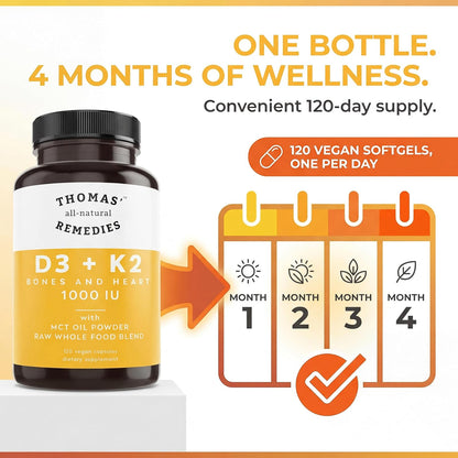 Thomas' all-natural Remedies D3 + K2 con MCT – Origen vegano: A diferencia de muchos suplementos que usan – Image 8