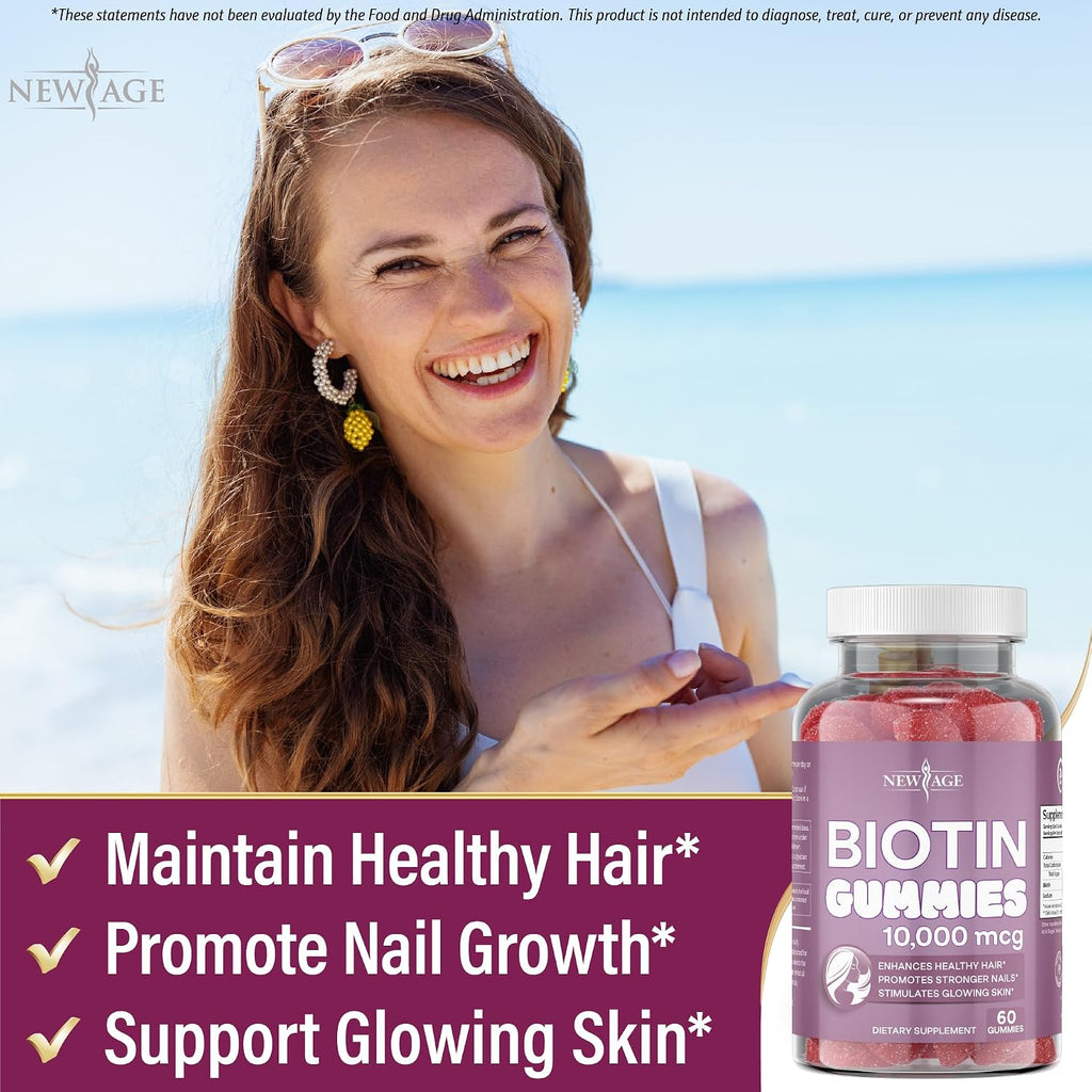 NEW AGE Gominolas de Biotina 10000 mcg - 120 unidades