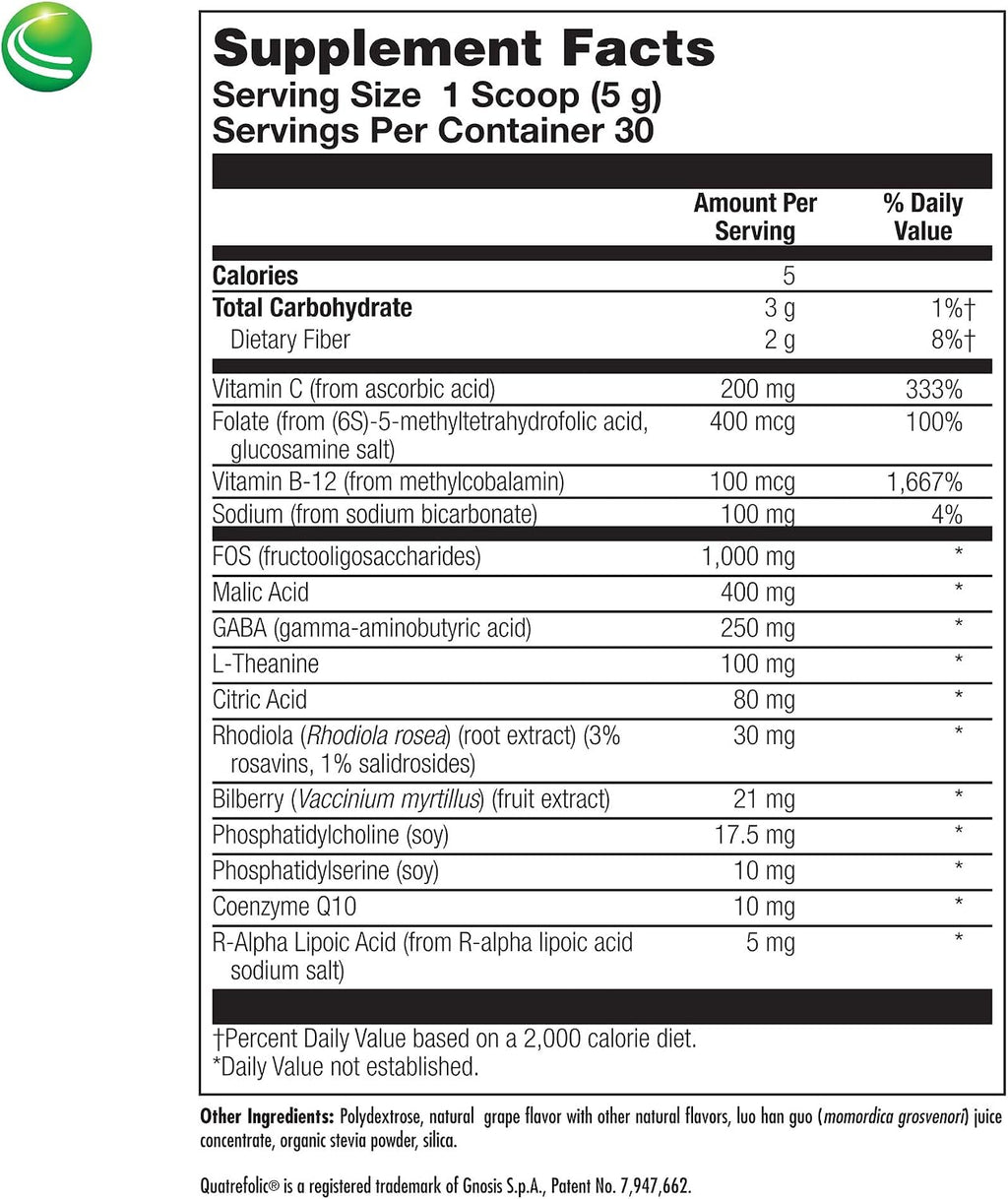 Nutra BioGenesis Focus Fizz - GABA y L-Teanina para Relajación y Enfoque