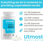 Vitamina D3 5000 UI con K2 100 mcg – Utmost Nutrients