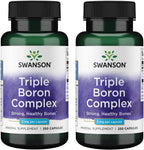 Swanson Triple Boron Complex - Complejo Triple de Boro - Citrato, Aspartato, Glicinato - 250 Cápsulas (Pack de 2)