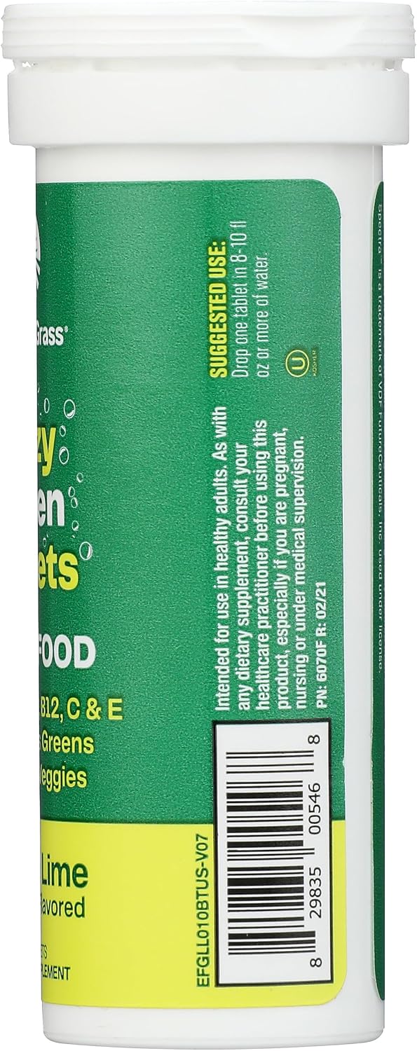 Amazing Grass Comprimidos Efervescentes Green Superfood Limón y Lima, 10 uds.