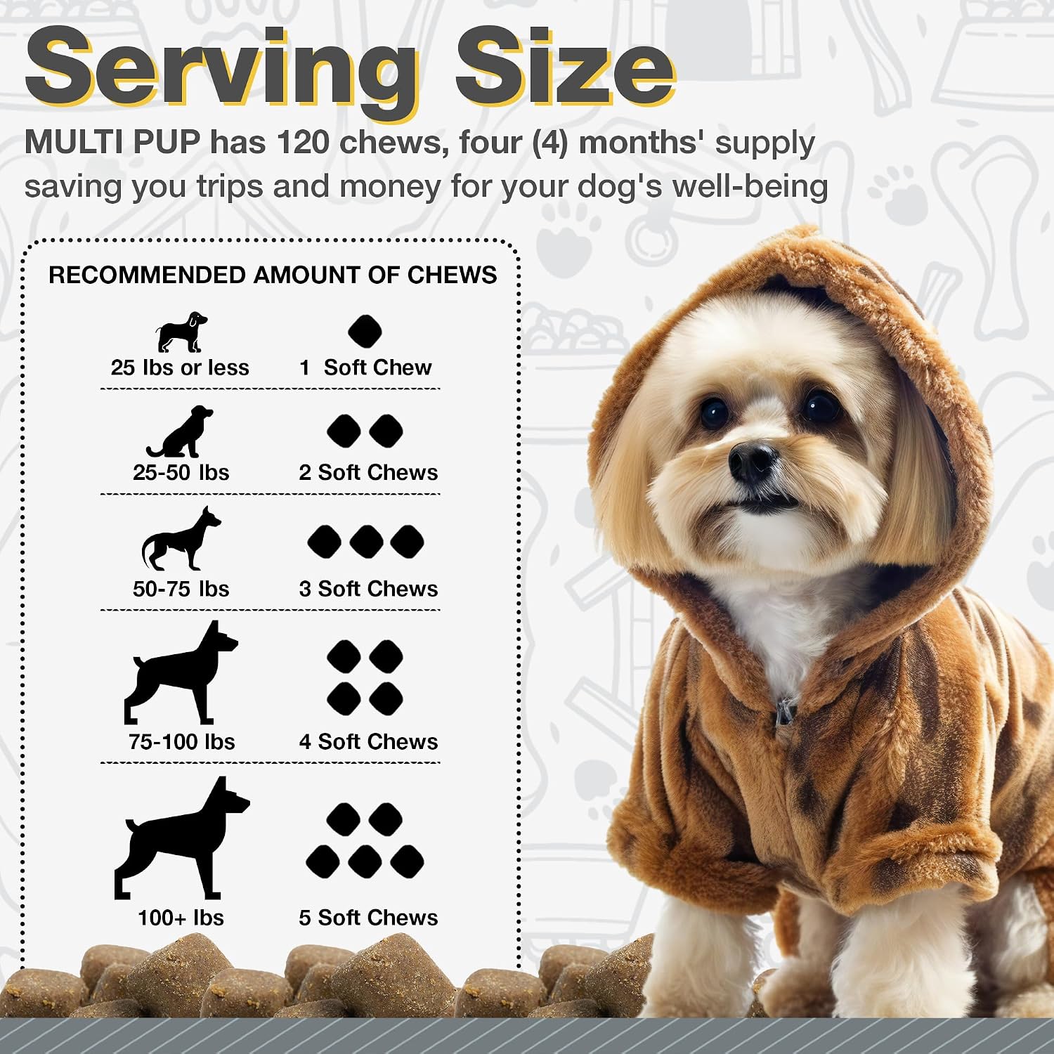 All Natural Multivitamin Soft Chews for Dogs 240ct | Glucosamina y Condroitina para Articulaciones con Probióticos para la Salud Intestinal e Inmunidad | Apoyo a la Movilidad y Bienestar Avanzado | Suministro para 4 Meses