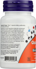 NOW FOODS Glutathione 250, 60 Cápsulas