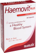 HealthAid Plus Hierro, Ácido Fólico y B12 - 30 Cápsulas