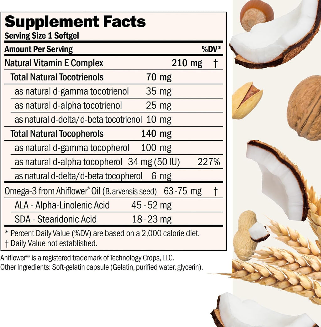 ANDREW LESSMAN Complete Vitamin E: Tocopherols and Tocotrienols, 30 Capsules