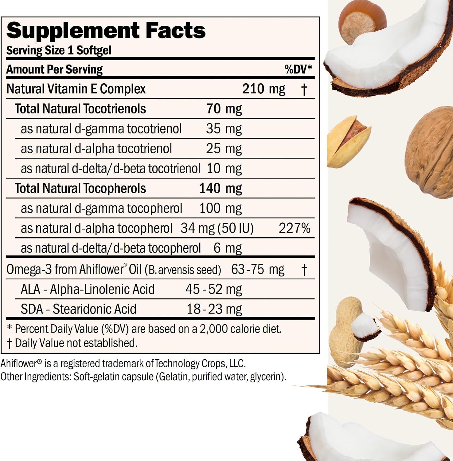 ANDREW LESSMAN Complete Vitamin E: Tocopherols and Tocotrienols, 30 Capsules