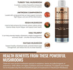 Liposomal Mushroom Mindboost - Mezcla de 5 Hongos - 8 oz (237 ml) - Suplemento Vegano para Energía y Claridad Mental
