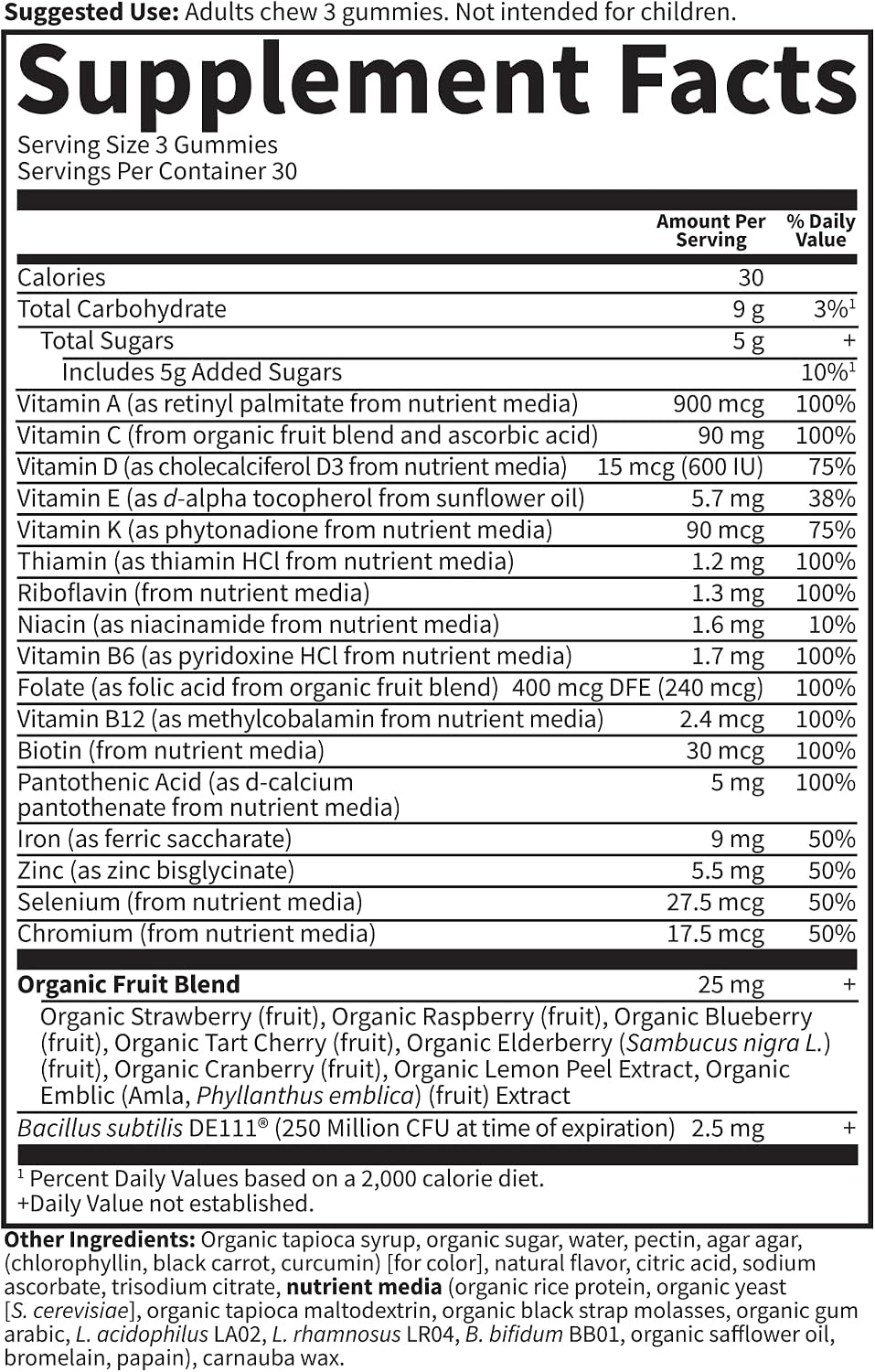 Garden of Life Vitamin Code Gominolas Multivitamínicas para Mujeres con Hierro y Probióticos, Sabor Cereza, 90 Gominolas