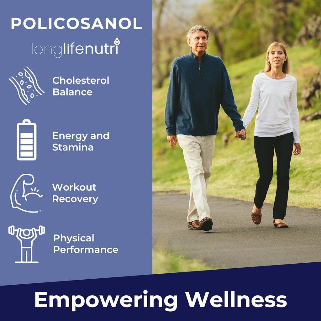 LongLifeNutri Policosanol 100mg - 200 Cápsulas Vegetarianas
