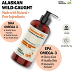 Deley Naturals Aceite de Salmón Salvaje de Alaska para Perros y Gatos - Fórmula Plus Mejorada - 473ml