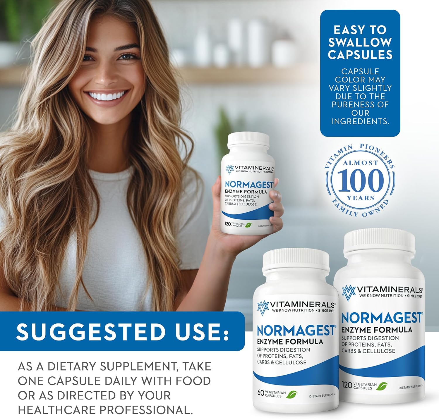 Vitaminerals 61 Normagest - Fórmula Digestiva, 60 Cápsulas Vegetales