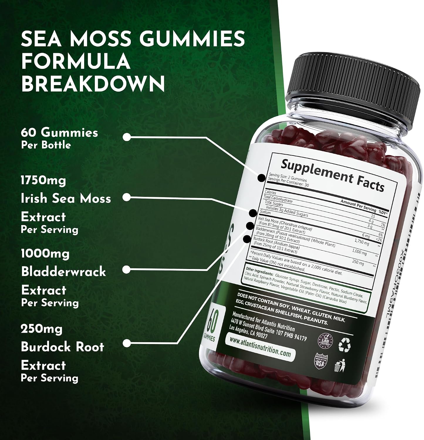 Irish Sea Moss Gummies 3000mg – Atlantis Nutrition