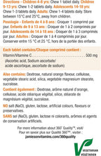 Jamieson Vitamina C Masticable 500 mg - 330 Comprimidos Sabor Naranja