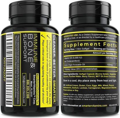 Smarter Vitamin D3 5000 UI en Aceite de Aguacate – 270 Mini Cápsulas Blandas (3 Envases) – Image 6