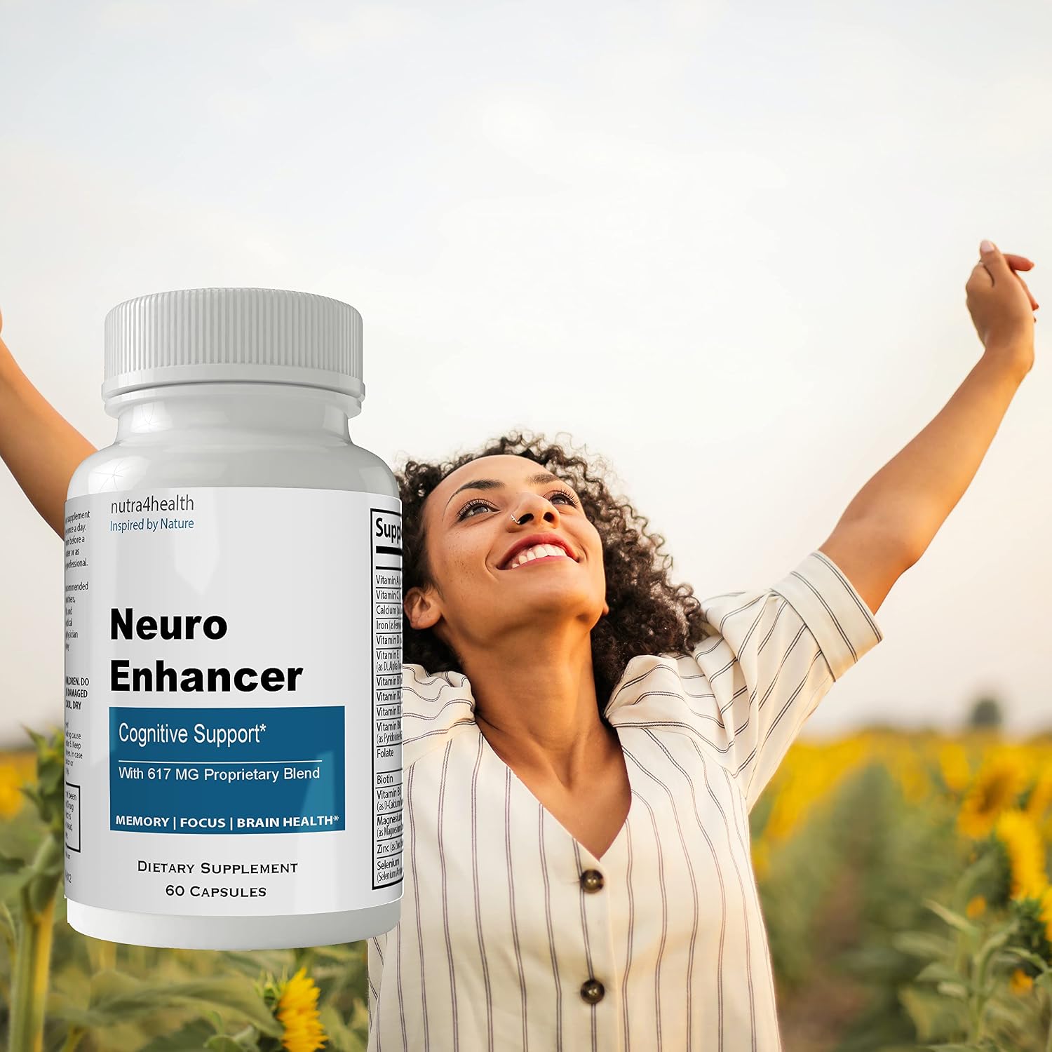 Neuro Enhancer – Potenciador Cognitivo para la Memoria y el Enfoque Mental – 60 Cápsulas