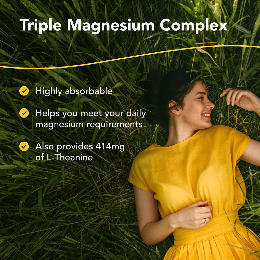 North American Herb & Spice PurelyMin - Complejo de Magnesio + L-Teanina - 90 Cápsulas Vegetales
