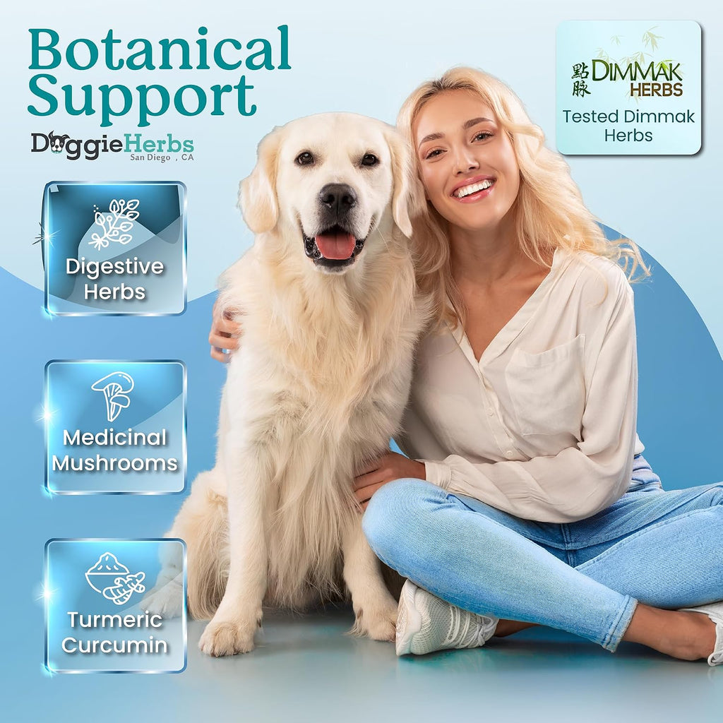 Doggie Herbs - Apoyo Hepático y Detox - Milk Thistle y Cúrcuma - Polvo para Perros - 100g