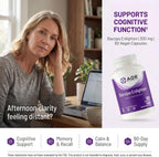 AOR Bacopa Enlighten 300 mg, 60 Cápsulas Veganas, Extracto de Bacopa Monnieri, Fórmula Vegana, Sin OGM, Sin Gluten, Hecho en Canadá