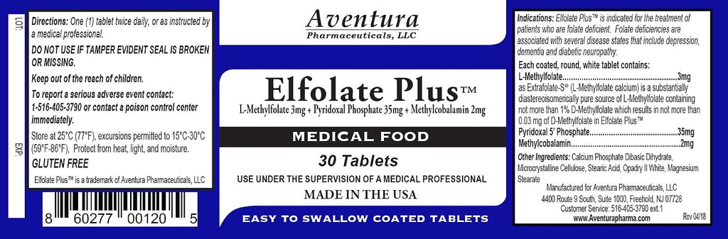 Plus 3mg L-Methylfolate - 30 comprimidos