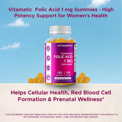 Vitamatic Ácido Fólico Gominolas 1000 mcg (1 – El ácido fólico contribuye al crecimiento de los tejidos maternos – Image 4