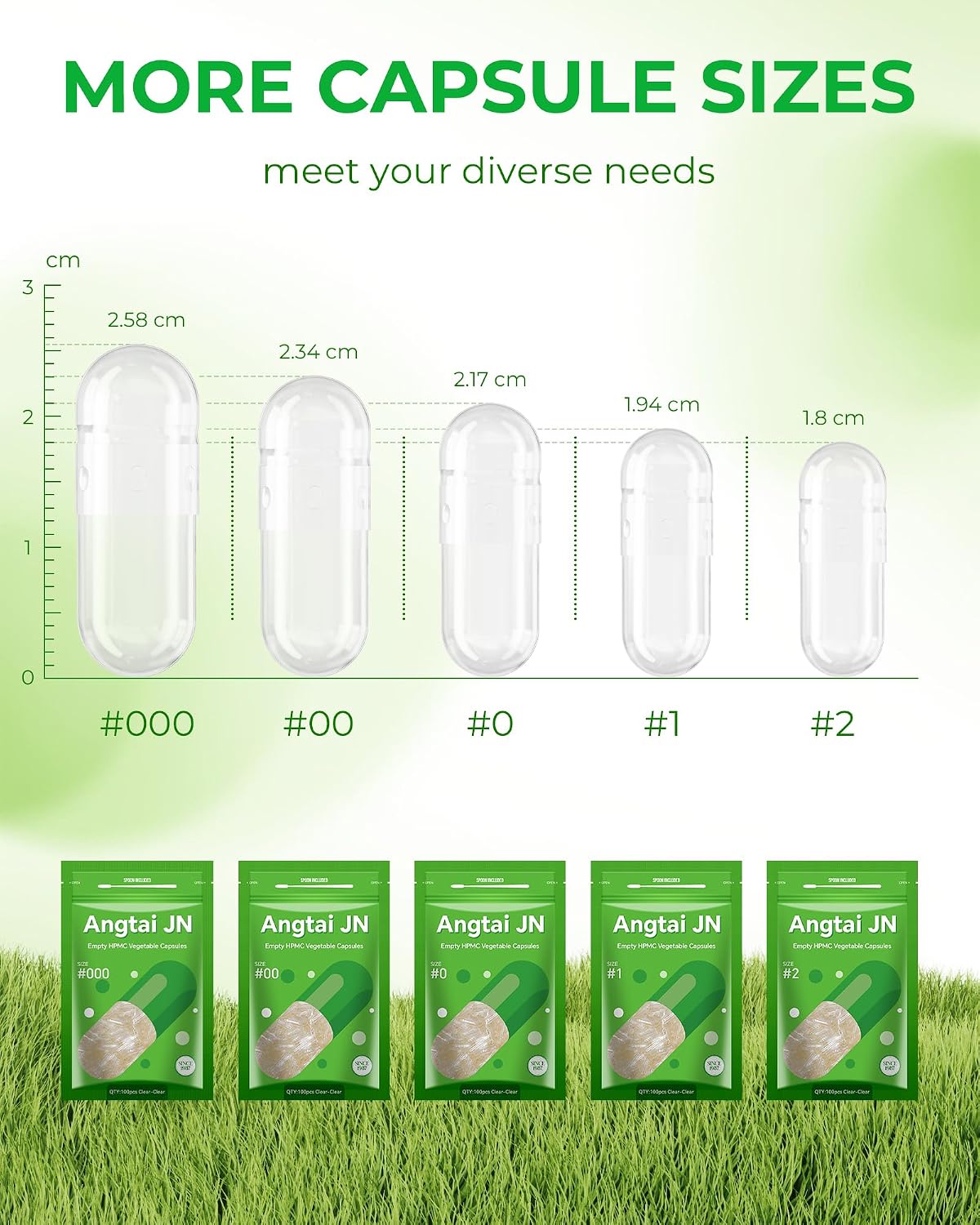 Cápsulas Vegetales Vacías Tamaño 2 (100 Unidades) - Veganas, Sin Gluten, No OGM, Certificado Halal - Kit de Llenado con 2 Cucharas para Suplementos Caseros