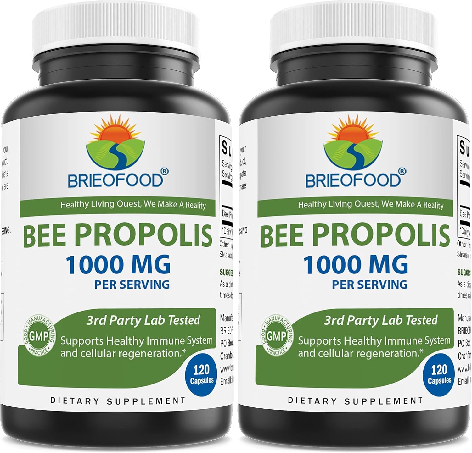 Brieofood Propóleo de Abeja 1000 mg por dosis - 120 Cápsulas
