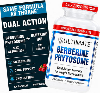Ultimate Berberine Phytosome - 9.6X – Mantener los niveles de azúcar en sangre dentro de lo normal, favoreciendo – Image 1